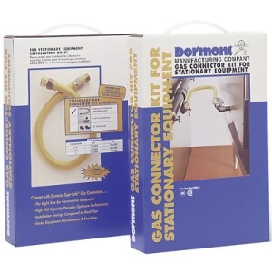 Dormont gas connector for stationary equipment